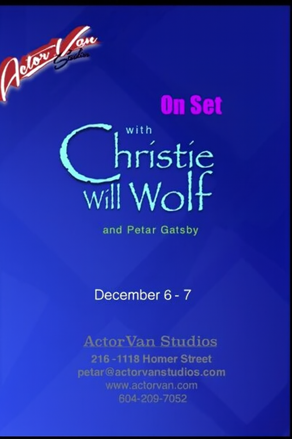 The ON SET Workshop with Christie Will Wolf